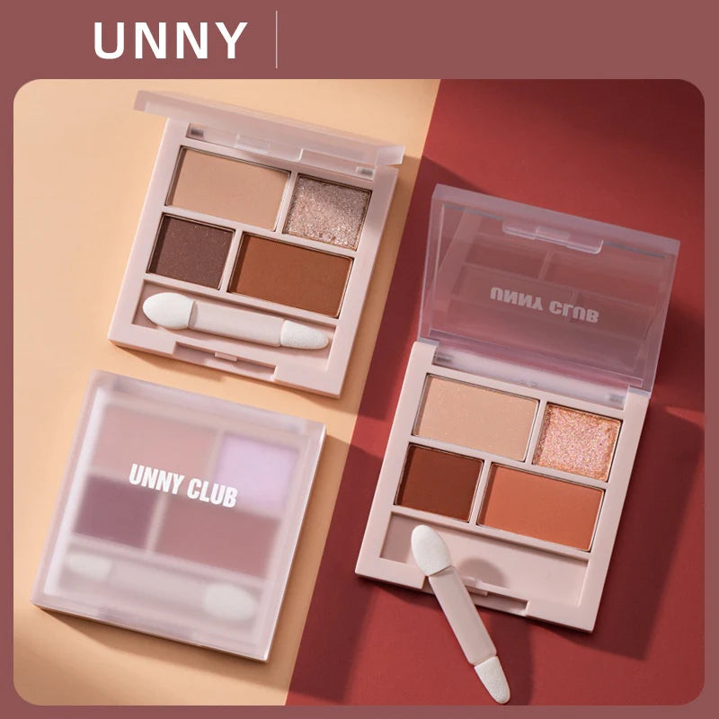 UNNY CLUB 4-color Shimmer Matte Eyeshadow Palette 3g 悠宜四色眼影盘