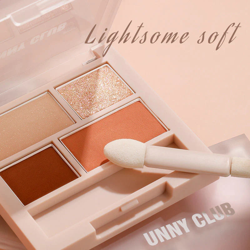 UNNY CLUB 4-color Shimmer Matte Eyeshadow Palette 3g 悠宜四色眼影盘