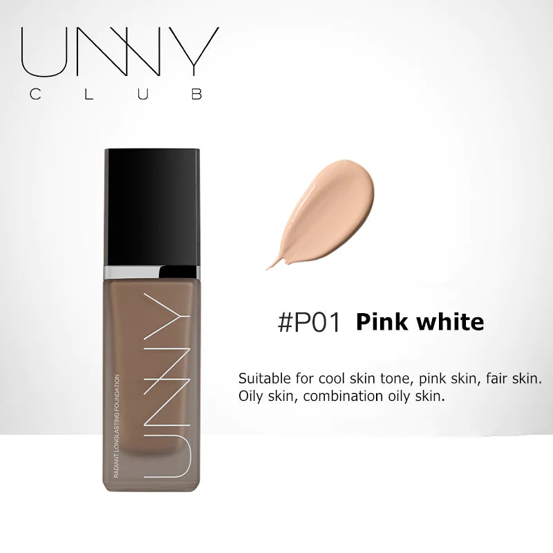 UNNY CLUB Concealer & Oil Control Liquid Foundation 30ml 悠宜保湿水润干油皮粉底液遮瑕打底膏