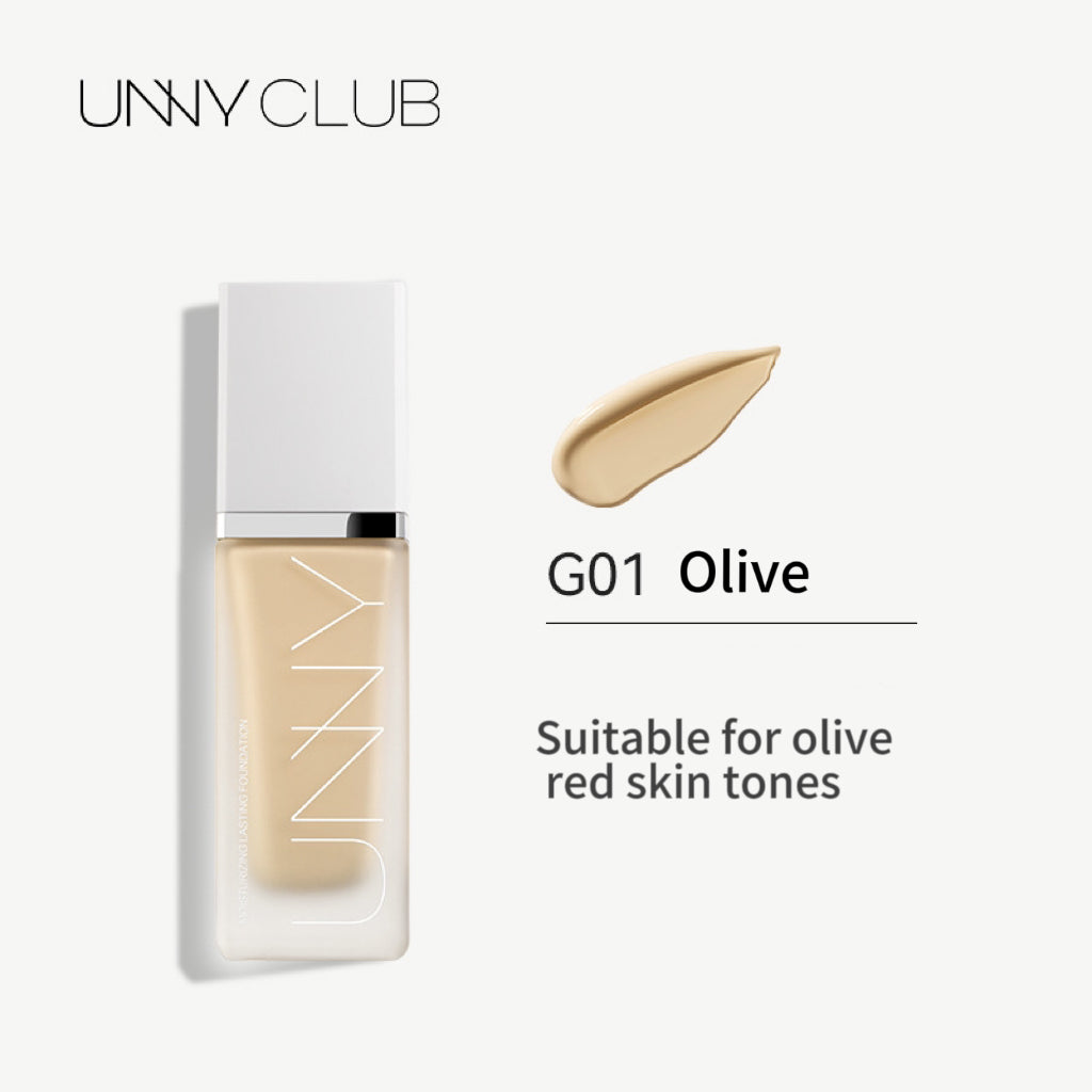 UNNY CLUB Concealer & Oil Control Liquid Foundation 30ml 悠宜保湿水润干油皮粉底液遮瑕打底膏