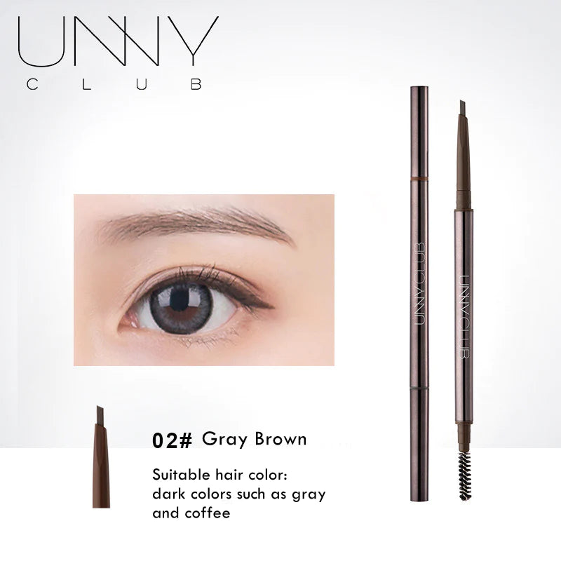 UNNY CLUB Double-head Auto-rotate Eyebrow Pencil 0.1g 悠宜自然立体防水不易脱妆精细眉笔