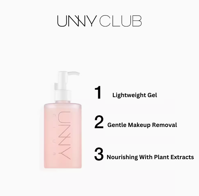 UNNY Pink Yeast Makeup Cleansing Gel 250ml 悠宜粉红酵母卸妆啫喱