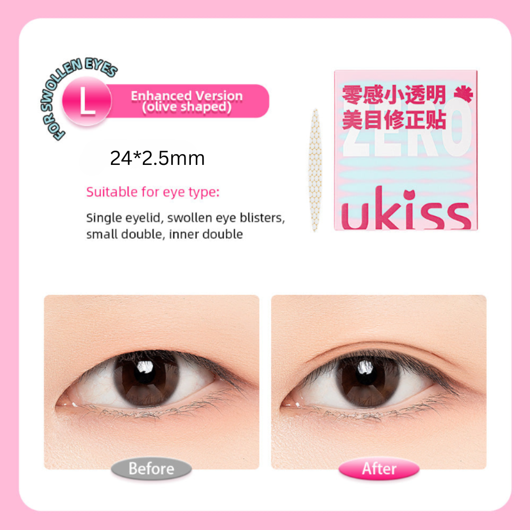 Ukiss Invisible Transparent Double Eyelid Tape 1 Box 悠珂思零感透明美目修正贴