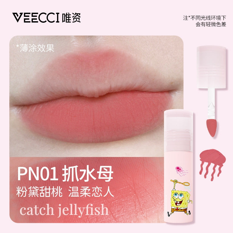 VEECCI X SpongeBob SquarePants Creamy Soft Lip Gloss 2.3g 唯资海绵宝宝奶绒轻柔唇釉