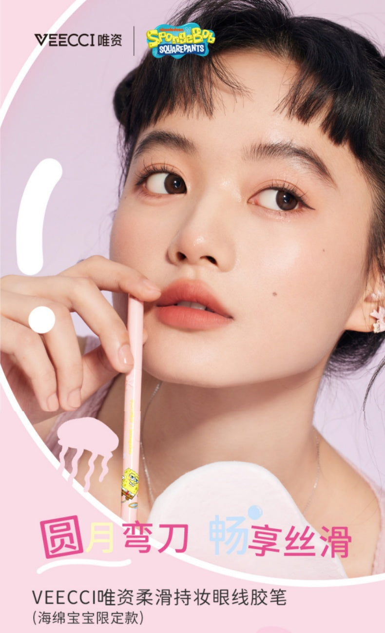 VEECCI X SpongeBob SquarePants Scimitar Eyeliner Gel Pen 0.05g 唯资x海绵宝宝弯刀眼线胶笔