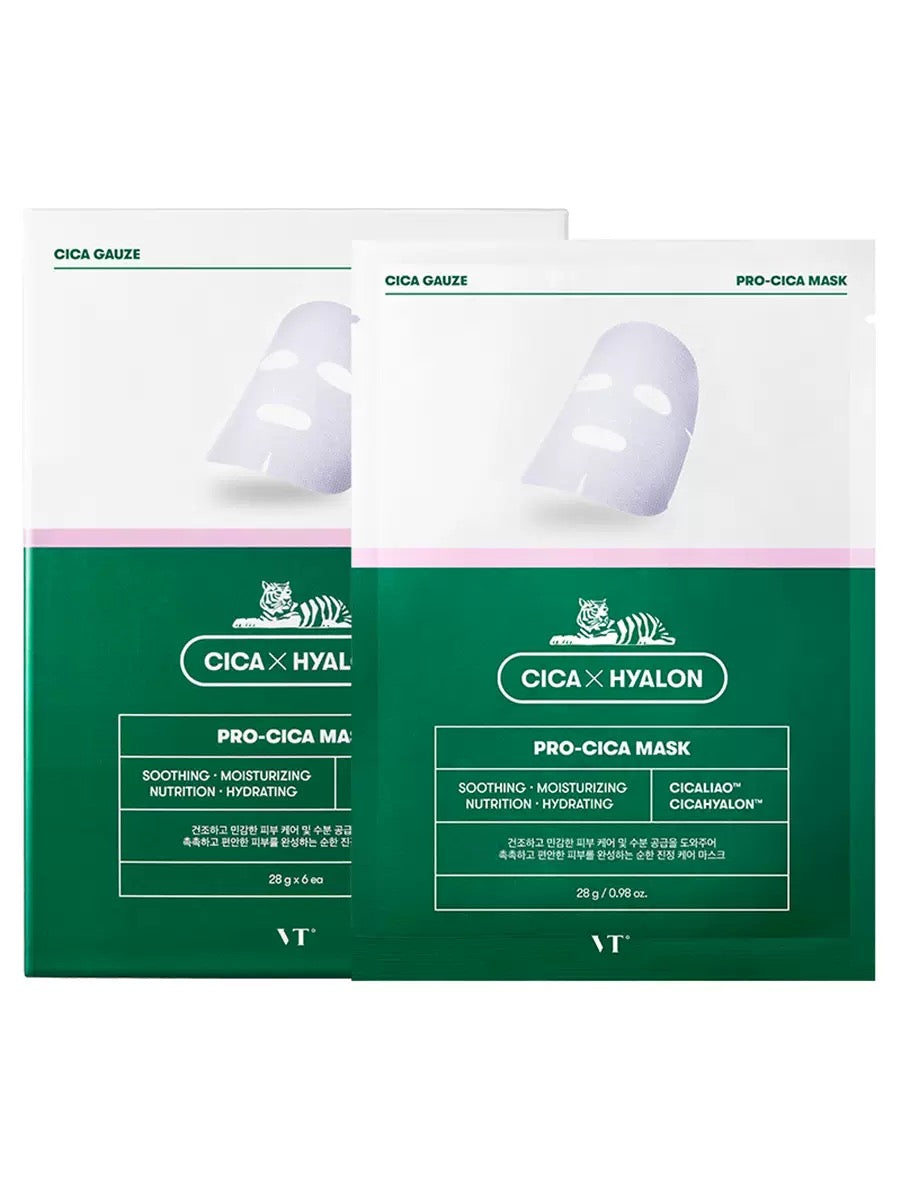 VT PRO-CICA Mask 28ml*6pcs 薇缔二代老虎积雪草舒缓面膜