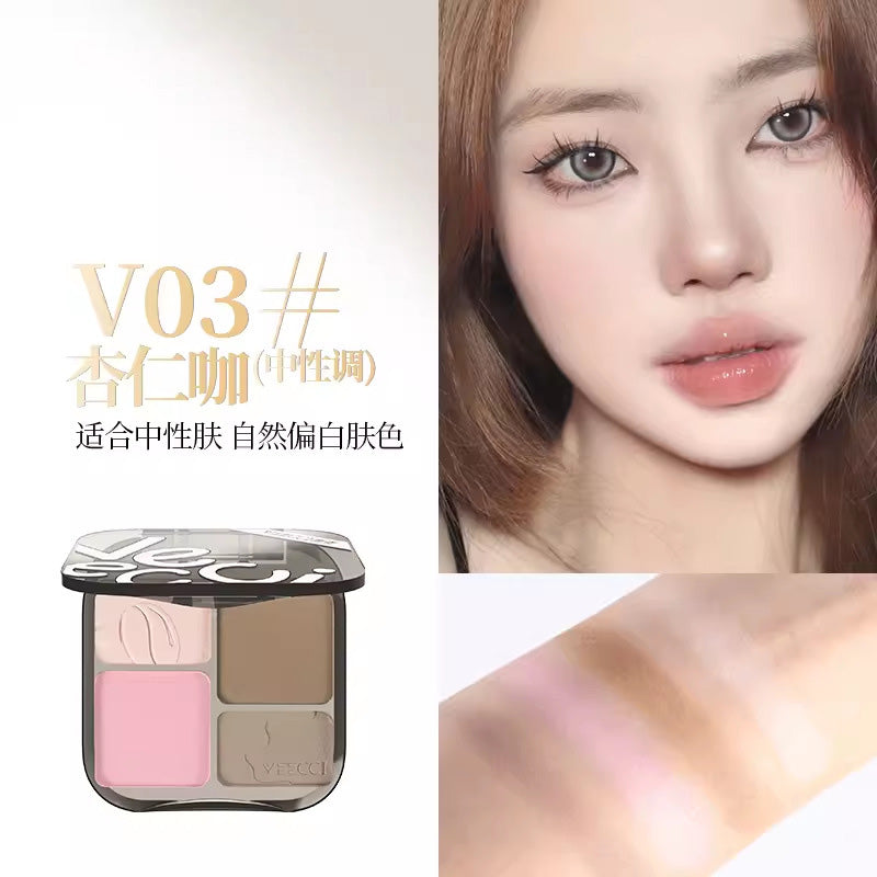 Veecci Easy to Draw Highlighter Contouring Palette 8g 唯资自在易绘高光修容盘