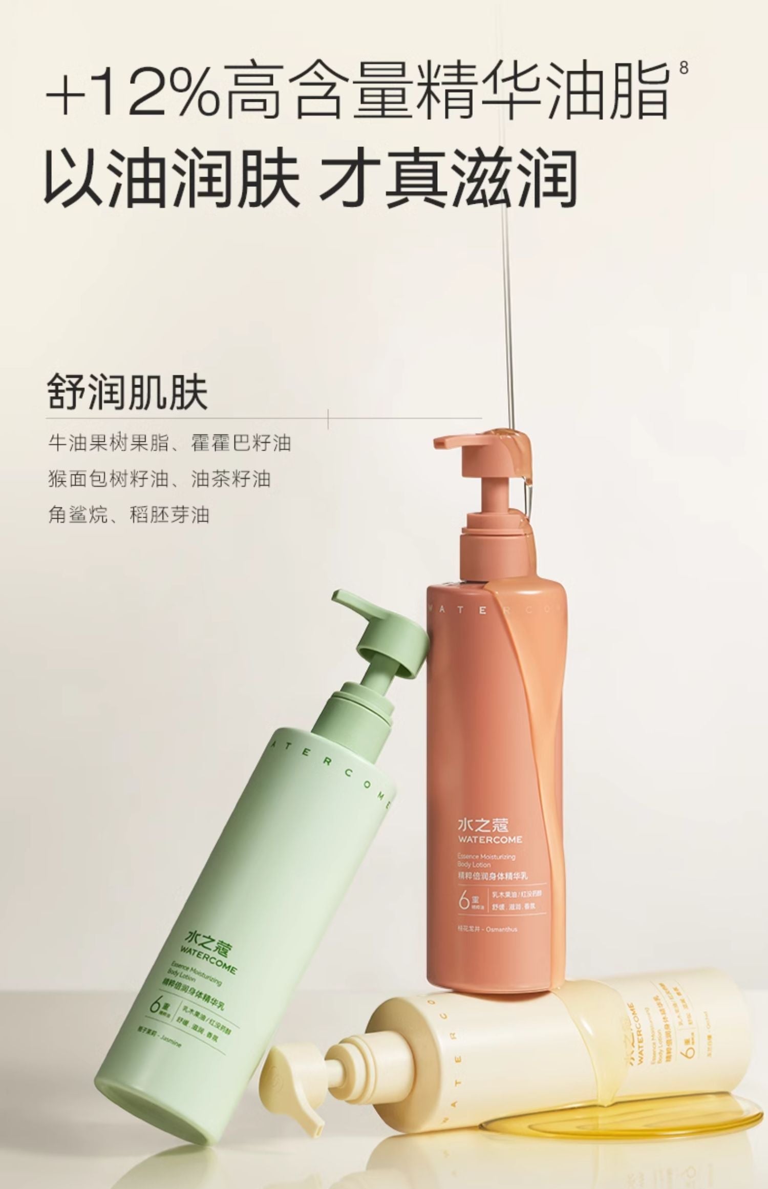 Watercome Essence Moisturizing Body Lotion 300g 水之蔻精粹倍润身体精华乳