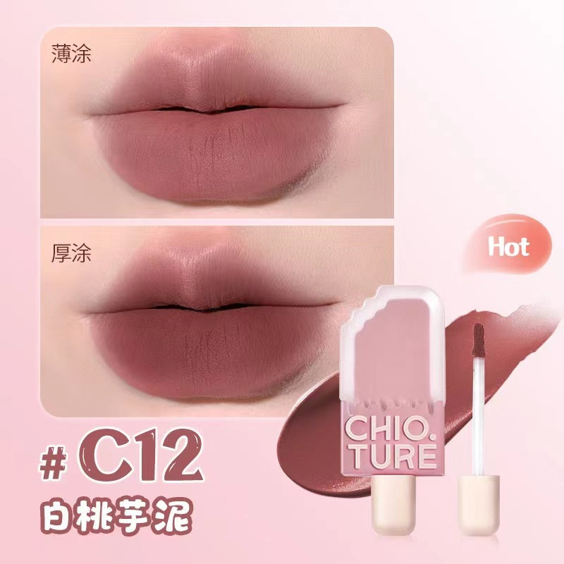 CHIOTURE Ice Cream Matte Lip Gloss 稚优泉雪糕唇釉丝绒哑光雾面唇泥 2ml