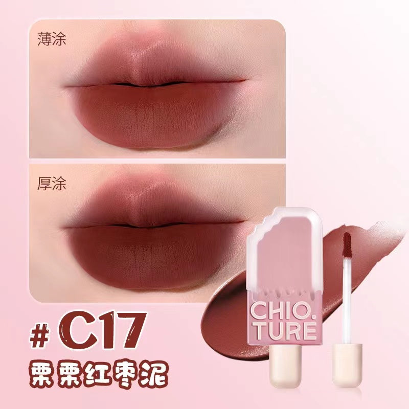 CHIOTURE Ice Cream Matte Lip Gloss 稚优泉雪糕唇釉丝绒哑光雾面唇泥 2ml