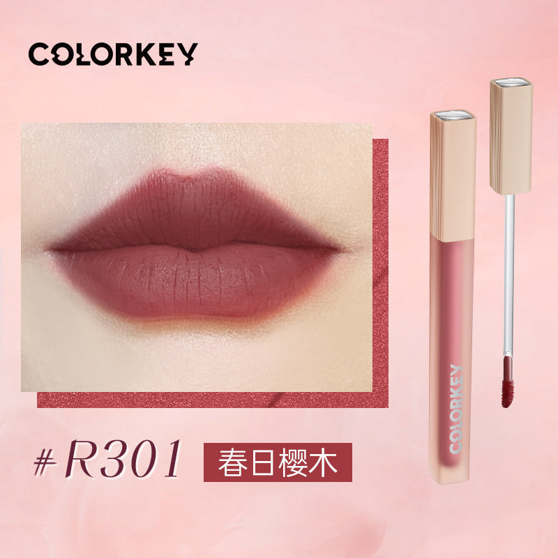 Colorkey Matte Liquid Lipgloss Non-Stick Lipcream Velvet 1.8g 珂拉琪水雾唇镜面唇釉