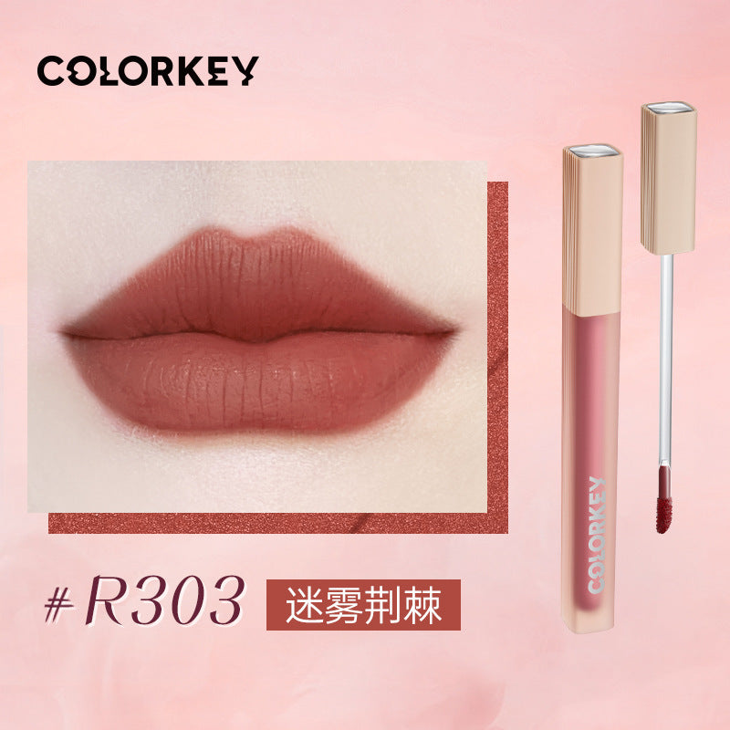 Colorkey Matte Liquid Lipgloss Non-Stick Lipcream Velvet 1.8g 珂拉琪水雾唇镜面唇釉