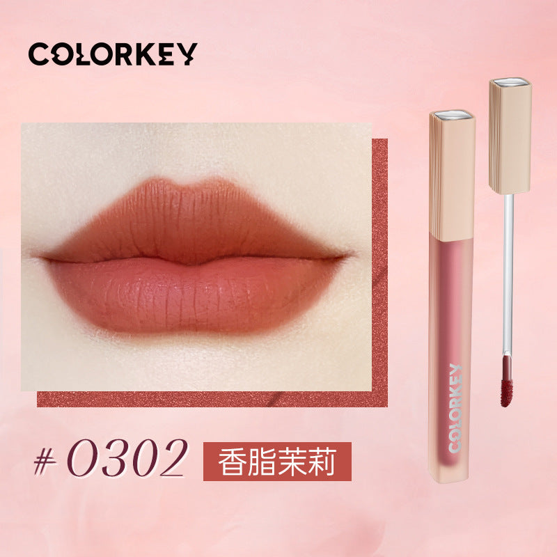 Colorkey Matte Liquid Lipgloss Non-Stick Lipcream Velvet 1.8g 珂拉琪水雾唇镜面唇釉