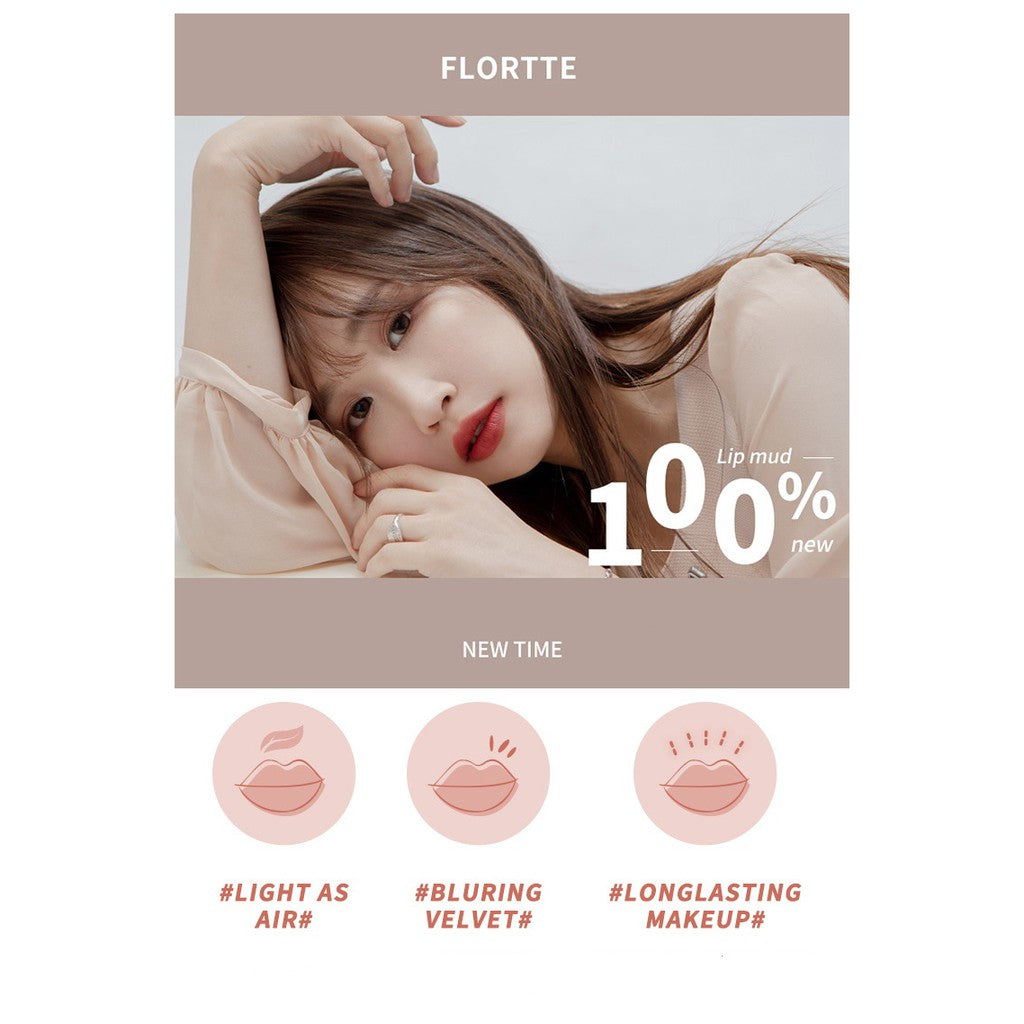 Flortte Quack Quack Matte Lip Mud 2.6g 花洛莉亚鸭鸭哑光唇泥