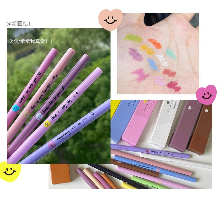 Flortte Smile Heart Eyeliner Pencil 0.05g 花洛莉亚比心系列彩色眼线胶笔