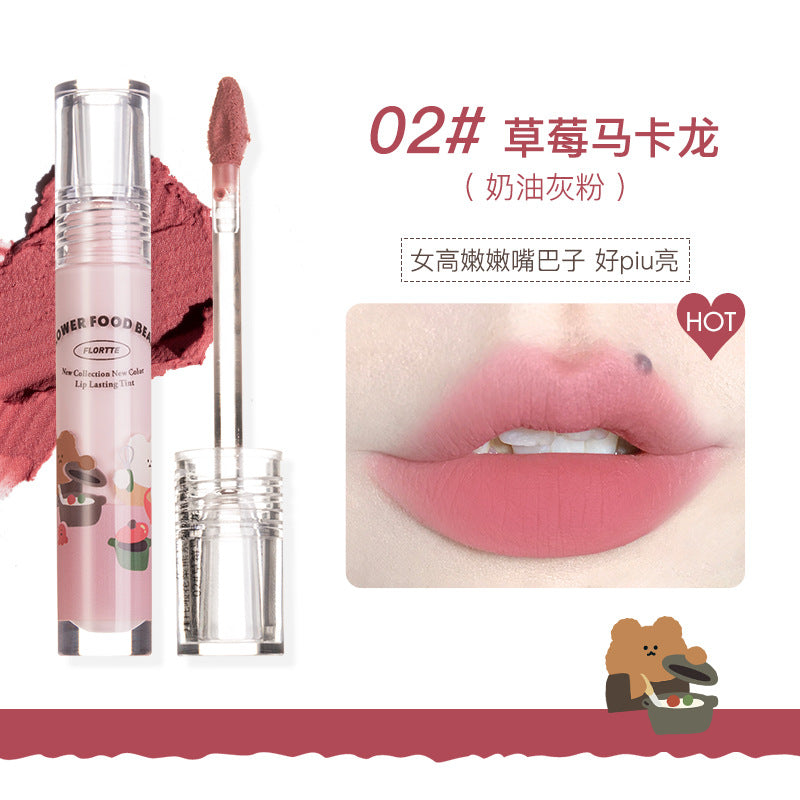 Flortte Cauliflower Bear Series Milk Cake Matte Lip Cream  花洛莉亚花菜熊系列奶糕唇霜哑光唇泥 2.8g