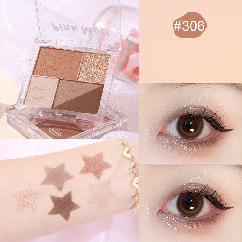 Holdlive Fingertip Magic 5 Colours Makeup Eyeshadow Palette指尖魔法低饱和奶茶大地色珠光眼影盘 9.5g