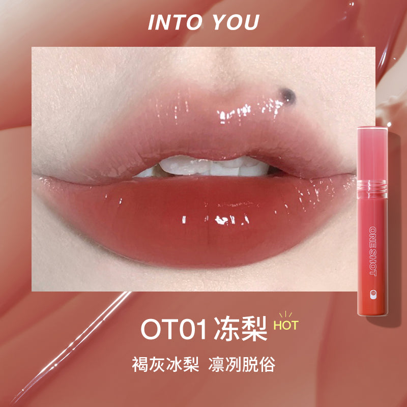 INTO YOU Open Lid Lip Glaze Mirror Whitening Non-Stick Cup lipstick 心慕与你开盖唇彩镜面水光果汁唇釉唇蜜