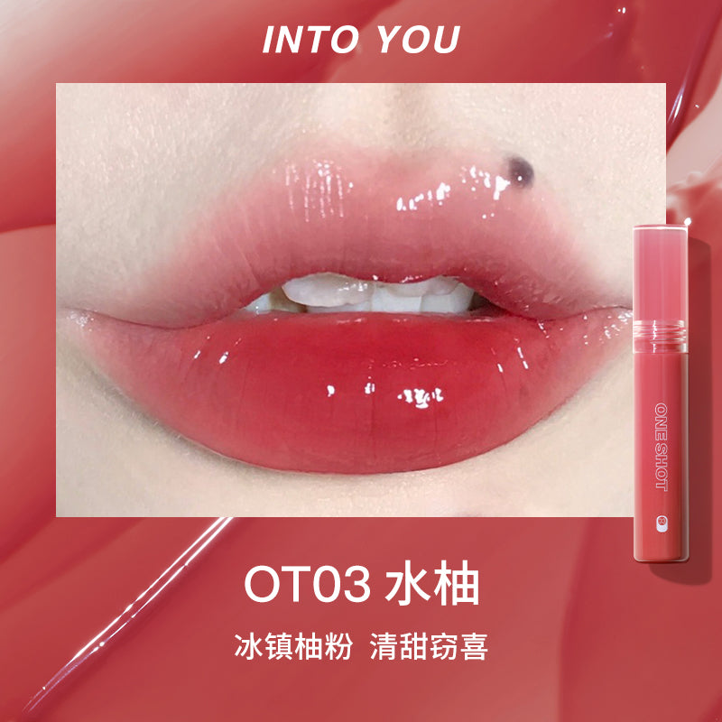 INTO YOU Open Lid Lip Glaze Mirror Whitening Non-Stick Cup lipstick 心慕与你开盖唇彩镜面水光果汁唇釉唇蜜