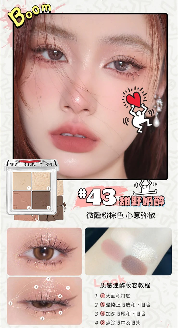 Judydoll Soft Cloud 4 Colors Eyeshadow Palette Collabs with KH 橘朵云柔朵朵四色眼影盘KH联名 5g