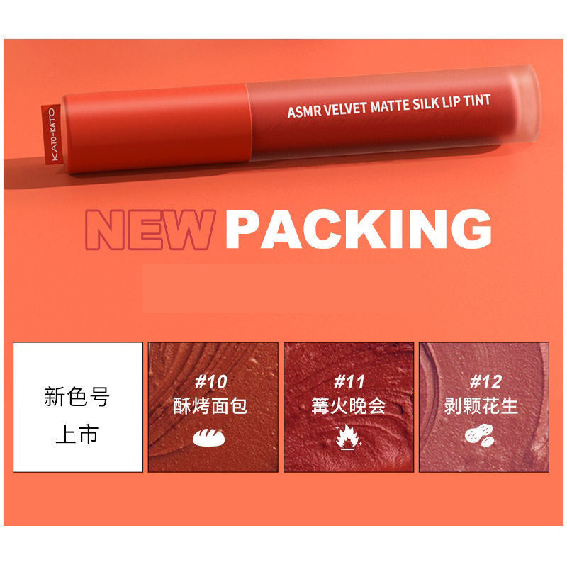 KATO Velvet Silk Lip Tint Lip Lacquer红泥炉火哑光雾面丝绒唇釉